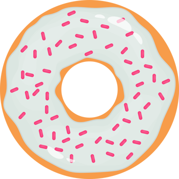 Delicious doughnut set clipart design illustration png