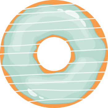 Delicious doughnut set clipart design illustration png