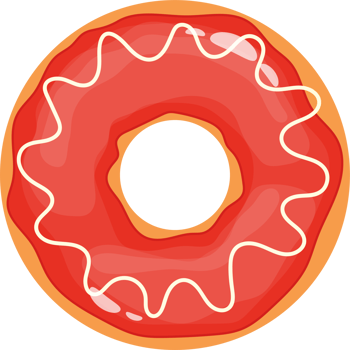 Delicious doughnut set clipart design illustration png