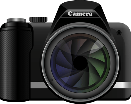 Dslr photo camera clipart design illustration png
