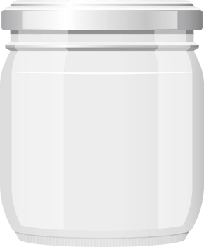 Empty glass jar clipart design illustration png