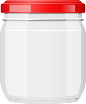 Empty glass jar clipart design illustration png