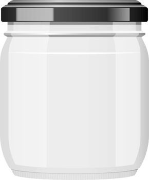 Empty glass jar clipart design illustration png