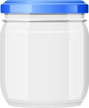 Empty glass jar clipart design illustration png