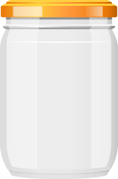 Empty glass jar clipart design illustration png