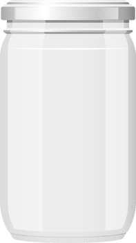Empty glass jar clipart design illustration png