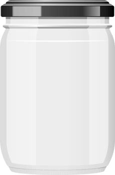 Empty glass jar clipart design illustration png