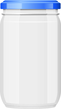 Empty glass jar clipart design illustration png