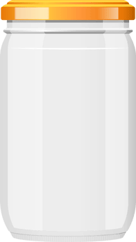 Empty glass jar clipart design illustration png