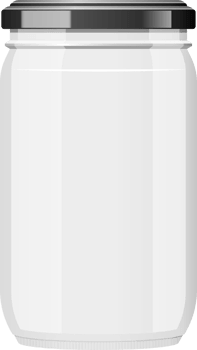 Empty glass jar clipart design illustration png