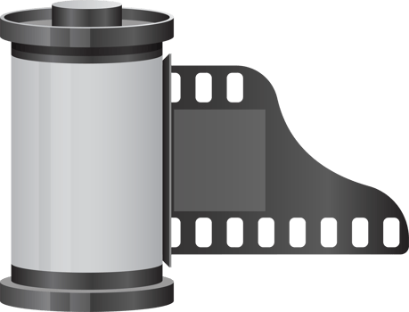 Camera film roll clipart design illustration png