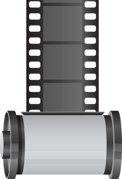 Camera film roll clipart design illustration png