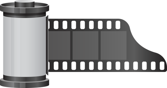 Camera film roll clipart design illustration png