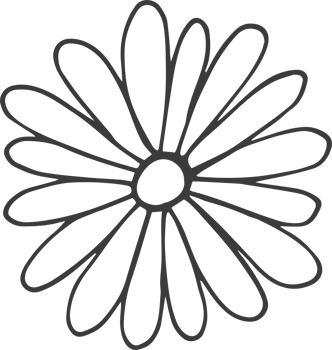 Hand drawn flower clipart design illustration png