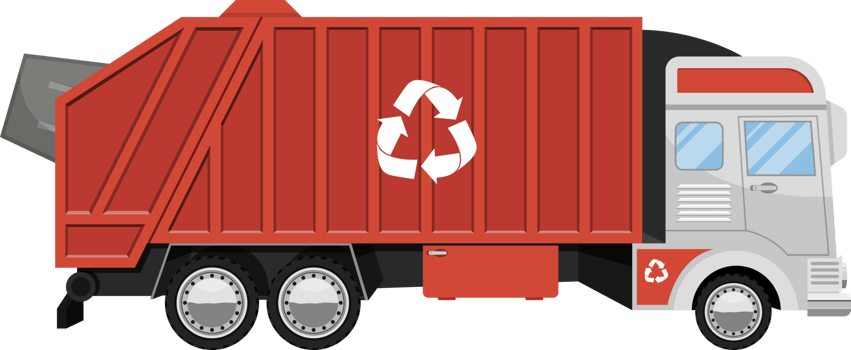Garbage truck clipart design illustration png