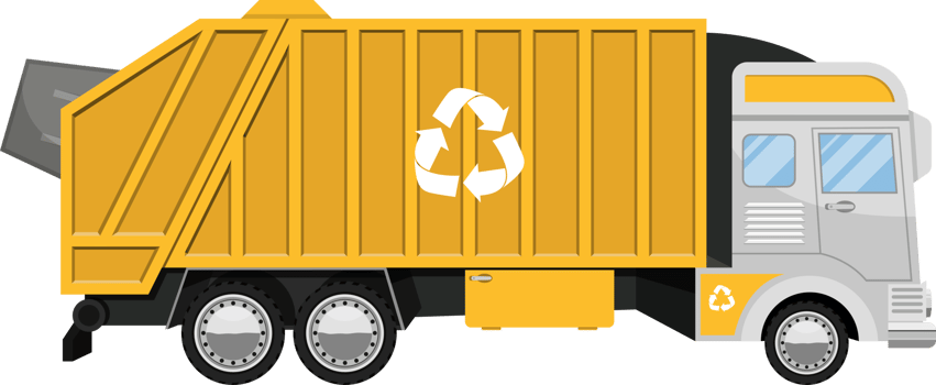 Garbage truck clipart design illustration png
