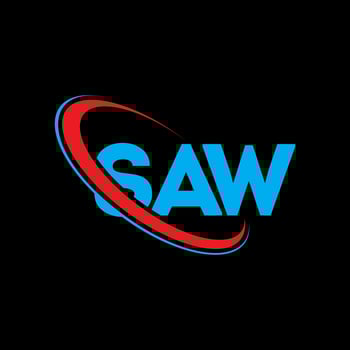 SAW logo. SAW letter. SAW letter logo design. Initials SAW logo linked with circle and uppercase monogram logo. SAW typography for technology, business and real estate brand. vector