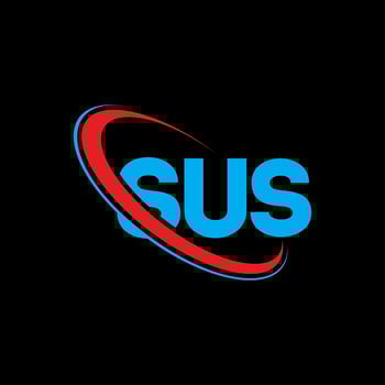 SUS logo. SUS letter. SUS letter logo design. Initials SUS logo linked with circle and uppercase monogram logo. SUS typography for technology, business and real estate brand. vector