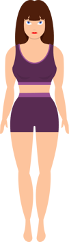 Sportive woman character clipart design illustration png
