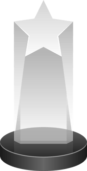 Winner glass award clipart design illustration png