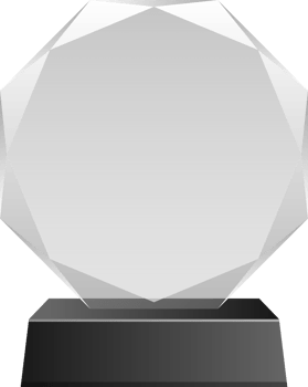 Winner glass award clipart design illustration png