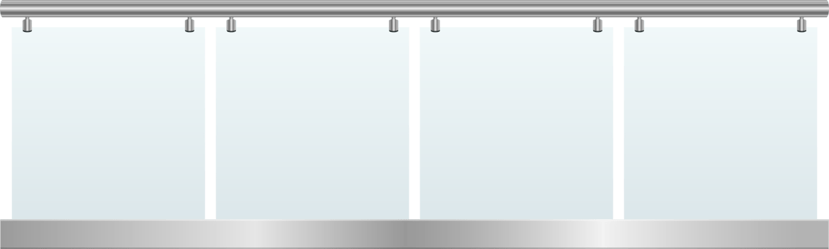 Glass railing clipart design illustration png