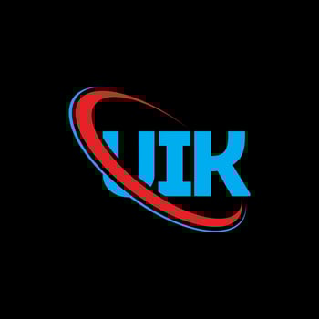 UIK logo. UIK letter. UIK letter logo design. Initials UIK logo linked with circle and uppercase monogram logo. UIK typography for technology, business and real estate brand. vector