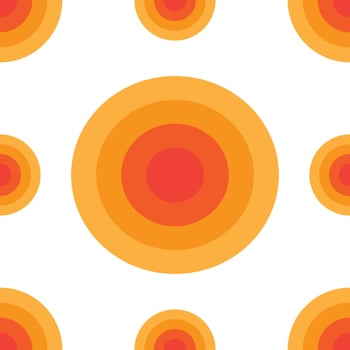 Abstract Ellipse Seamless Pattern Background Design Template, Yellow, Orange, Red Maroon, White vector
