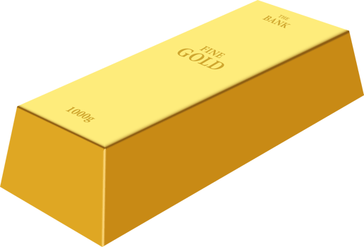 Gold bar clipart design illustration png