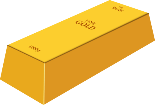 Gold bar clipart design illustration png