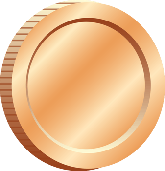 Shiny coins clipart design illustration png