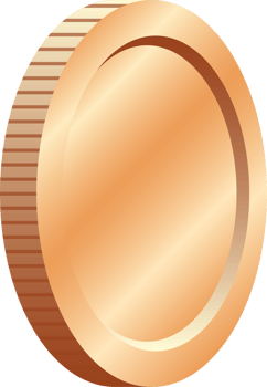 Shiny coins clipart design illustration png