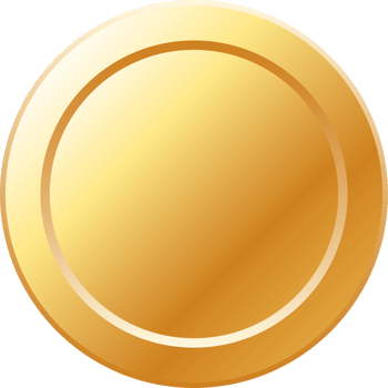 Shiny coins clipart design illustration png