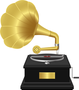 Realistic gramophone vector design illustration png