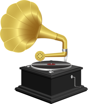 Realistic gramophone vector design illustration png
