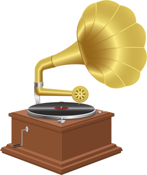 Realistic gramophone vector design illustration png