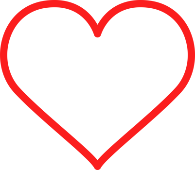 Red heart set clipart design illustration png