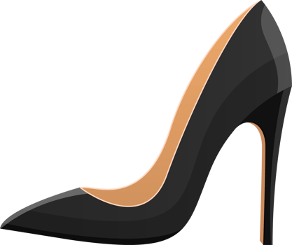 High heel shoes clipart design illustration png