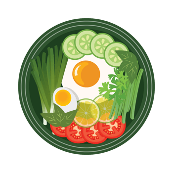 Asian traditional food collection with chopsticks. Salad PNG design with lemon, tomato, cucumber, and onion. Sushi with soy sauce and shrimp on a transparent background.