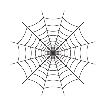 Halloween scary spider webs PNG. Halloween image of a spider web silhouette. Old scary spider web design with black color. png
