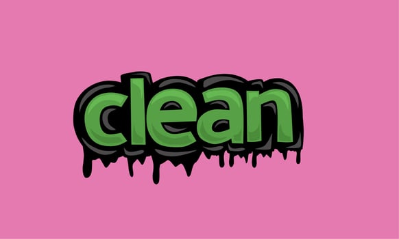 CLEAN writing vector design on white background