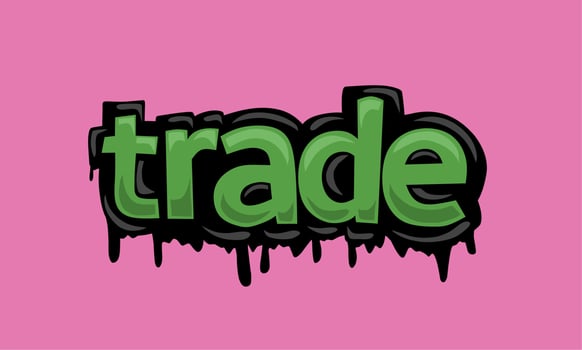 TRADE writing vector design on white background