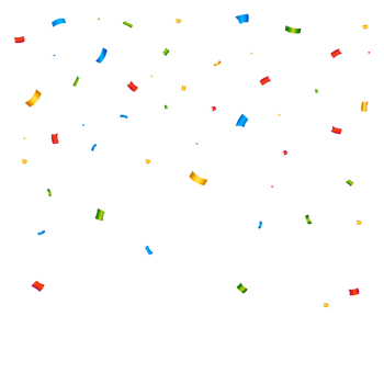 Confetti PNG image for the festival background. Simple tin foil confetti falling background. Colorful confetti on a transparent background.  Event and party celebration elements.