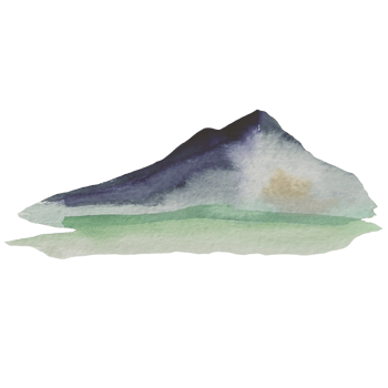 mountains, hills watercolor illustration png