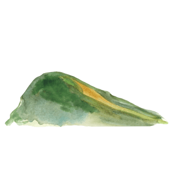 mountains, hills watercolor illustration png