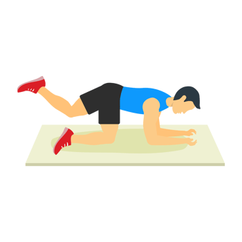 Man doing leg stretching exercise for thigh muscles vector. Boy doing rainbow exercise for a fit body and hip muscles. Flat boy character illustration doing workout for good health. png
