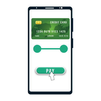 Digital money transferring and payment methods with a mobile vector. Paying money with an ATM card by using a smartphone illustration. Online money payment concept with a credit card. png