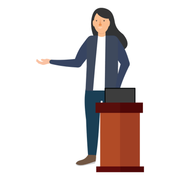 A female teacher inside the classroom teaching physics. Teacher flat character design with classroom interior vector. Education and university concept illustration with blackboard and teacher's table. png