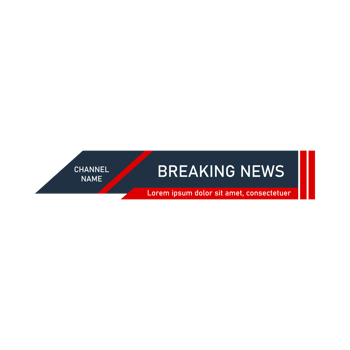 News lower third stylish design for television channels. The rectangular and round shape news channel vector design. The metallic color black and Red shade lower third for a news channel. png