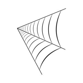 Halloween scary black spider web tow sides vector design. Halloween illustration design with the black spider web. Old scary spider web design with black color. png